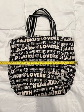 Harajuku Lovers Black & White Logo Print Tote